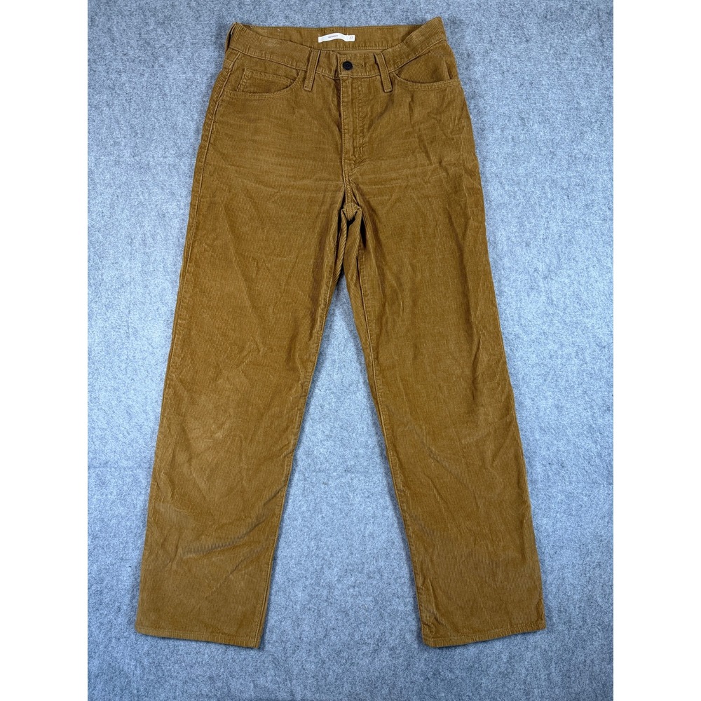 Levi's Womens '94 Baggy Corduroy Pants 27 Tan Mustard Wide Wale Retro Streetwear